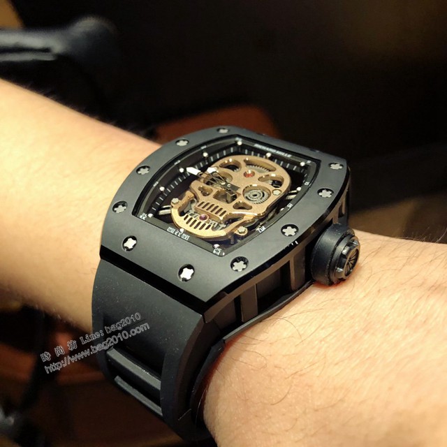 理查德米勒RICHARD MILLE 特別版RM052鏤空骷髏頭腕表男士腕表  gjs1812